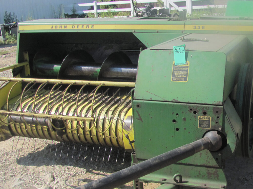 Used Square Baler (John Deere 336) in good condition with chute and hitch included.