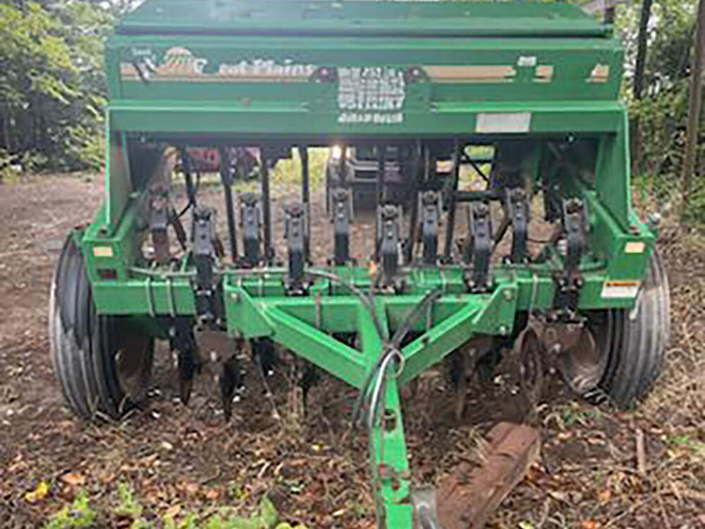 Used Great Plains 705NT no-till drill with 7' planting width, 10 row units, 7.5" row spacing, in good working condition, serial number GP1774Q.