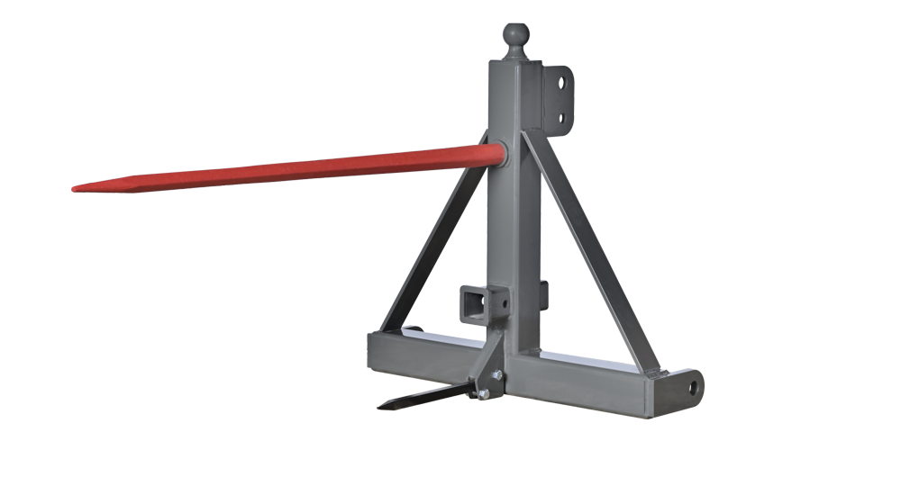 3-Point Bale Spear w/Hitchball & Receiver
