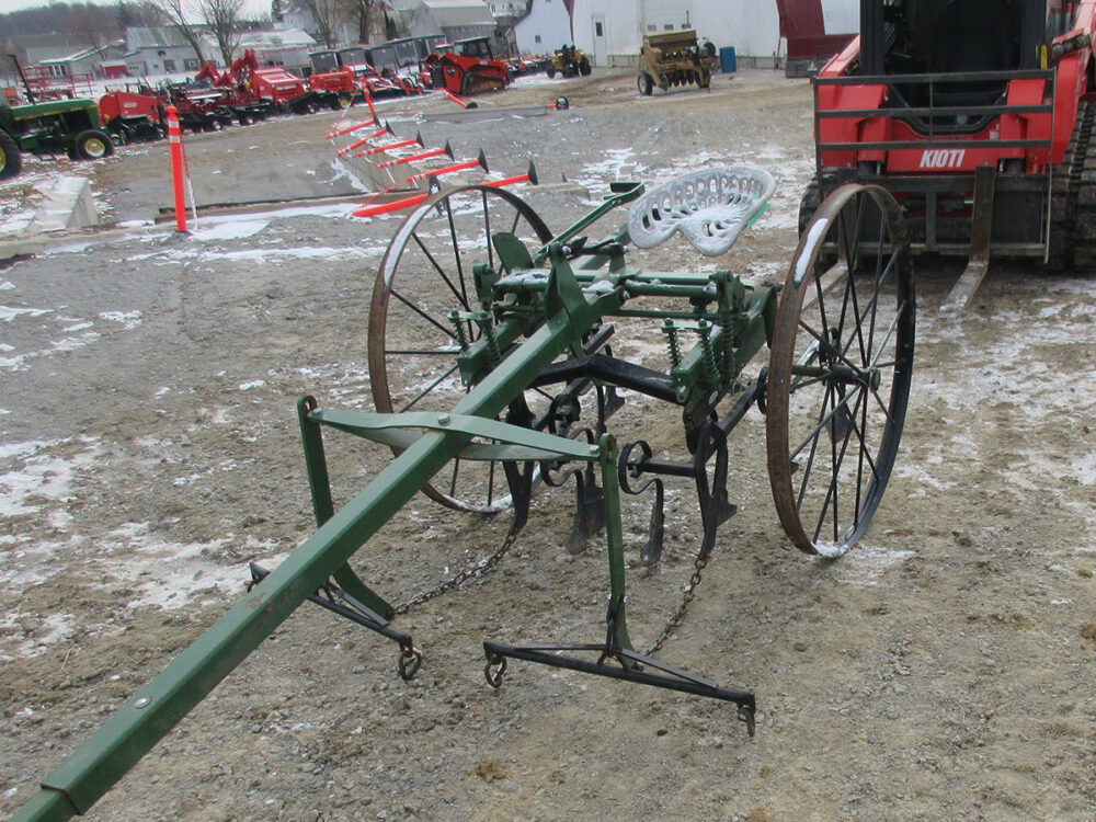 Used Best Buy Homesteader unit 2022 model, includes plow, cultivator, rolling shields, disc, harrow, potato plow, and hiller attachments, only used in garden, and in excellent condition.
