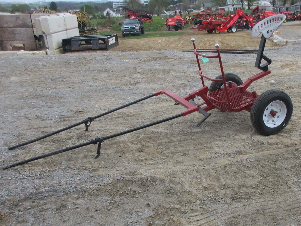 Used Pioneer Haflinger Forecart, torsion axle, mechanical brakes, shafts, excellent condition.