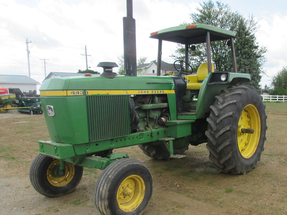 Used tractor, John Deere 4430, good condition, 2 wheel drive, open station, SN 022028R