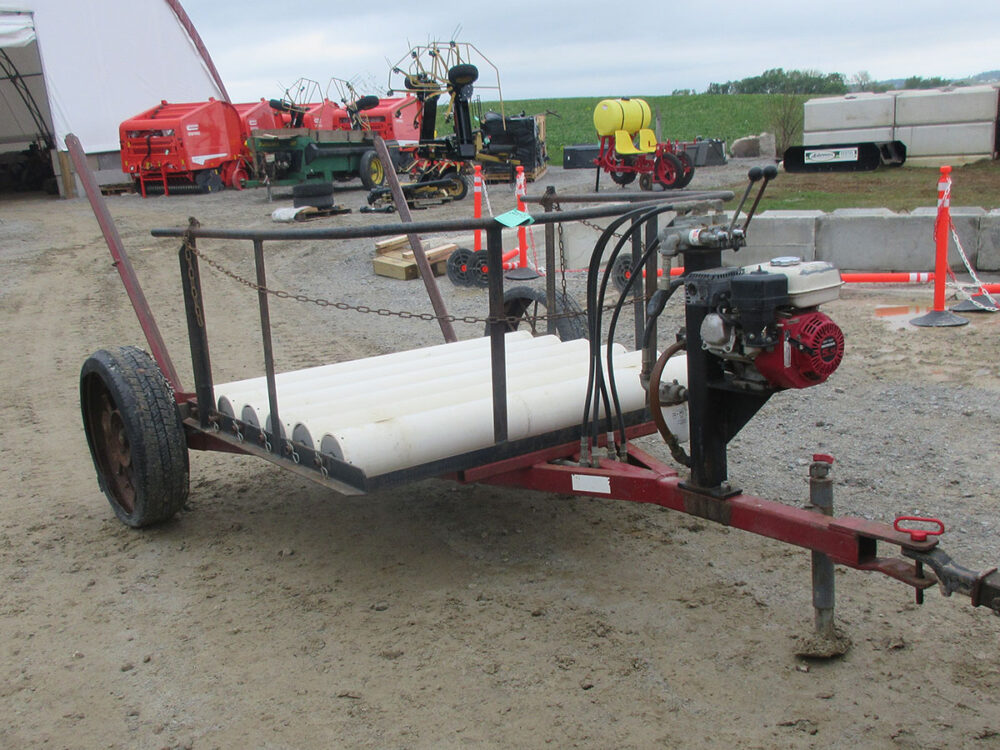 Used bale wagon, Trail Farm with Honda engine.