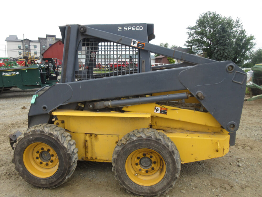 Used equipment: New Holland LS180 skid steer (wheel loader), 2-speed, approximately 2,850 hours, serial number 182345