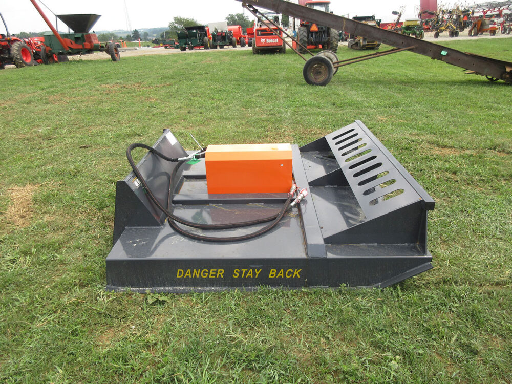 New Wolverine BC-13-72W 6' brush hog, SN ZW-00872, skid loader mount.